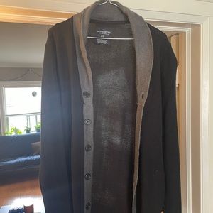 Black/Grey Cardigan Long Sleeve w/ Buttons